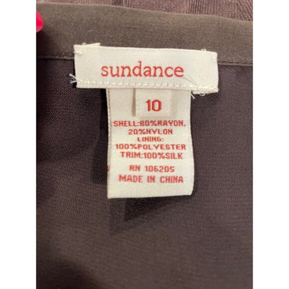 Sundance Brown Velour Midi Skirt Sz 10 - Picture 8 of 8